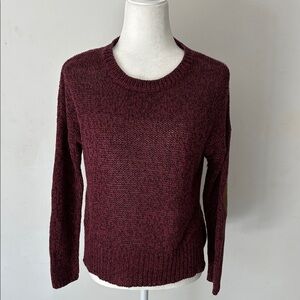 Crewneck Sweater - Burgundy w/Black accents